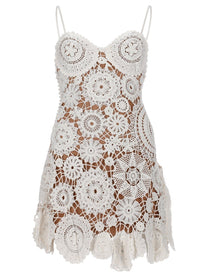 self-portrait Women's Mini Abito Crochet White