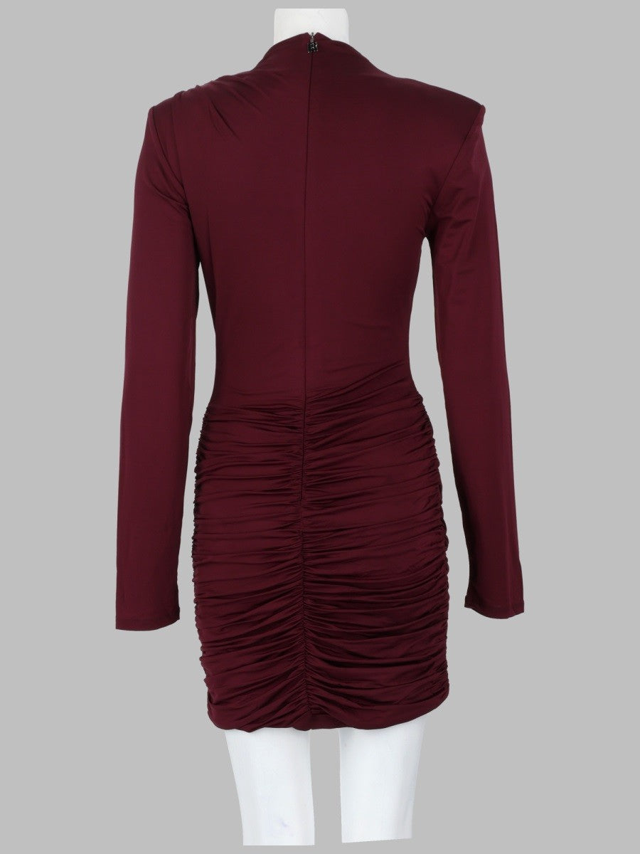 Rotate Women's Mini Abito Drappeggiato Red