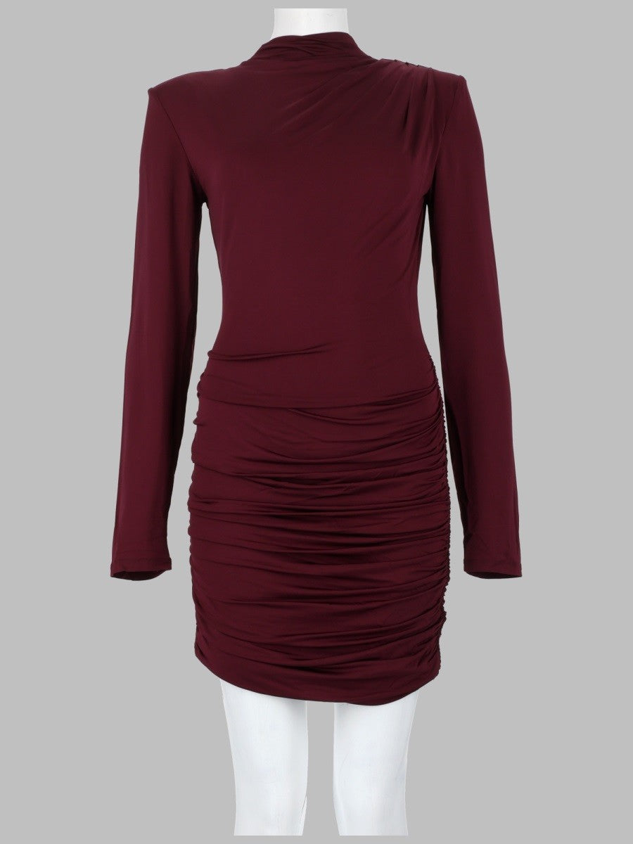 Rotate Women's Mini Abito Drappeggiato Red