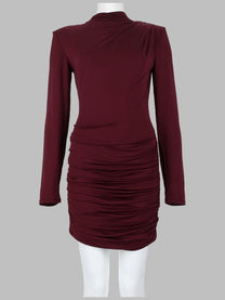 Rotate Women's Mini Abito Drappeggiato Red