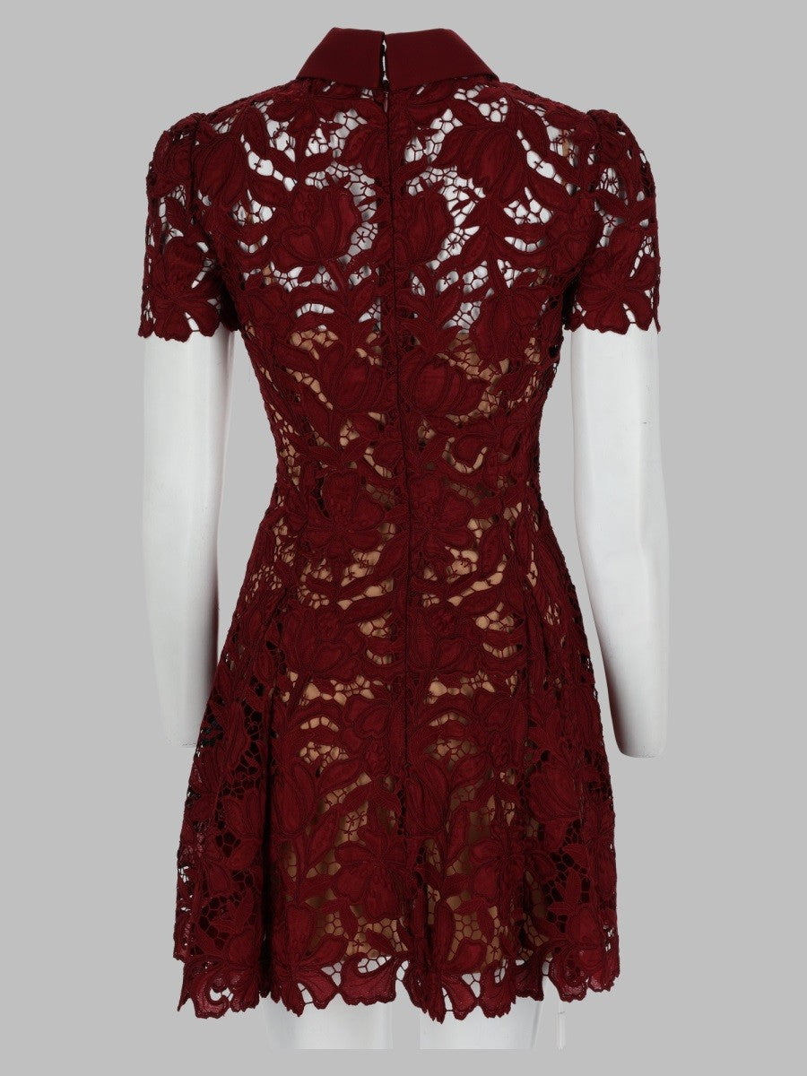 self-portrait Women's Mini Abito in Pizzo Red
