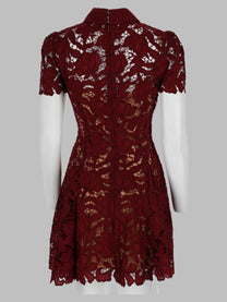 self-portrait Women's Mini Abito in Pizzo Red