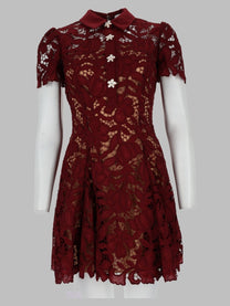 self-portrait Women's Mini Abito in Pizzo Red