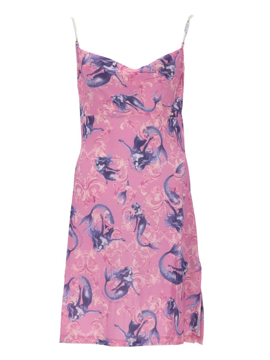 Versace Jeans Couture Women's Mini Abito in Raso Blue