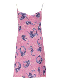 Versace Jeans Couture Women's Mini Abito in Raso Blue