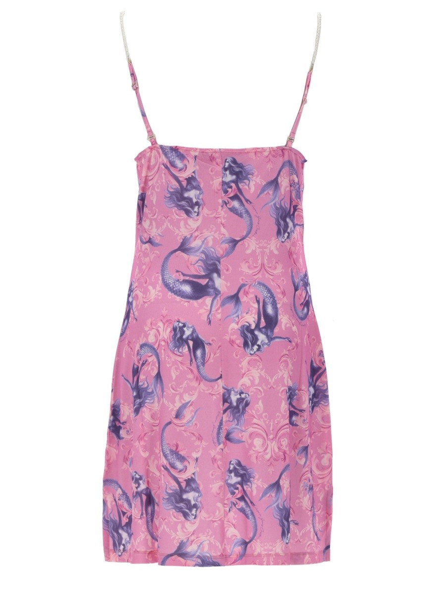 Versace Jeans Couture Women's Mini Abito in Raso Blue
