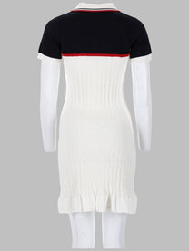 Casablanca Women's Mini Abito Polo DA Tennis in Maglia White