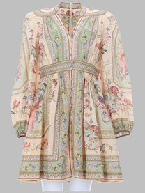 Zimmermann Women's Mini Abito Scollato Roselight Multicolor