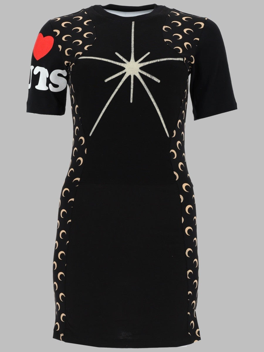 Marine Serre Women's Mini Abito Upcycled Black