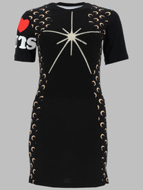 Marine Serre Women's Mini Abito Upcycled Black