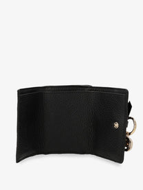 Chloé Women's Mini Alphabet Trifold Leather Wallet Black