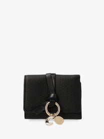 Chloé Women's Mini Alphabet Trifold Leather Wallet Black
