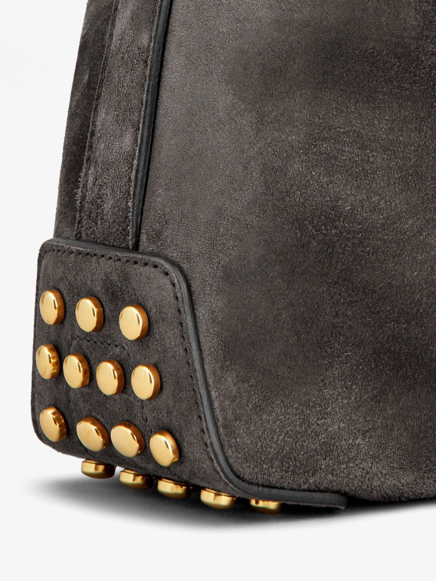 Tod's Women's Mini Bag Metal Dots Suede Shoulder Bag Brown