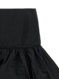 ROTATE Birger Christensen Mini Balloon Skirt Black