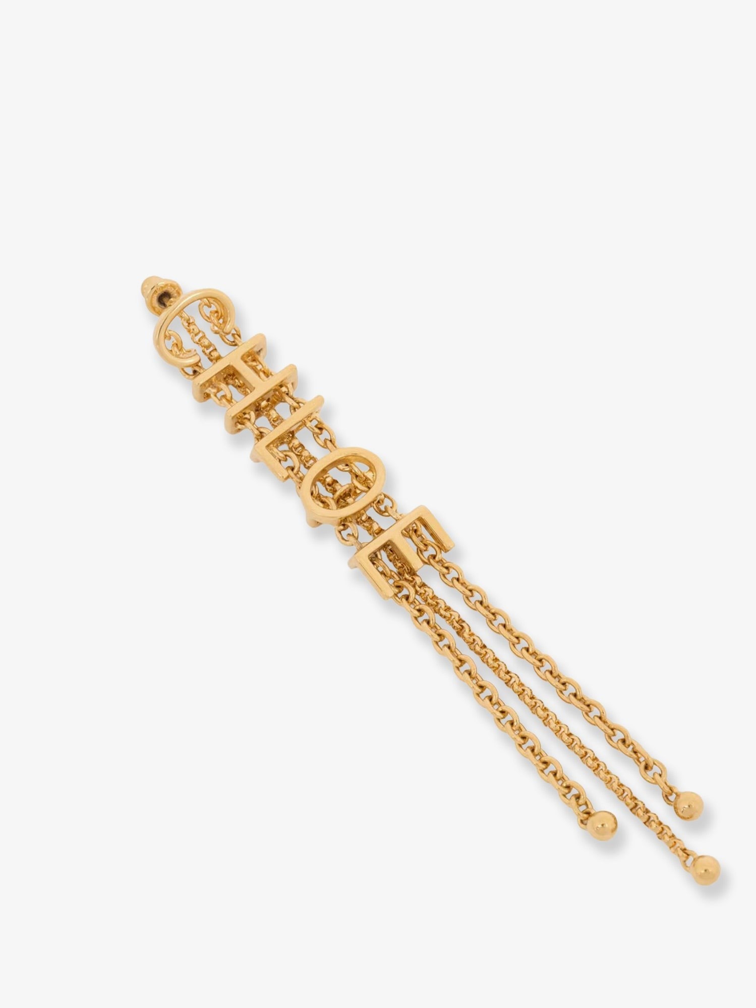 Chloé Women's Mini Belt Brass Earrings Gold