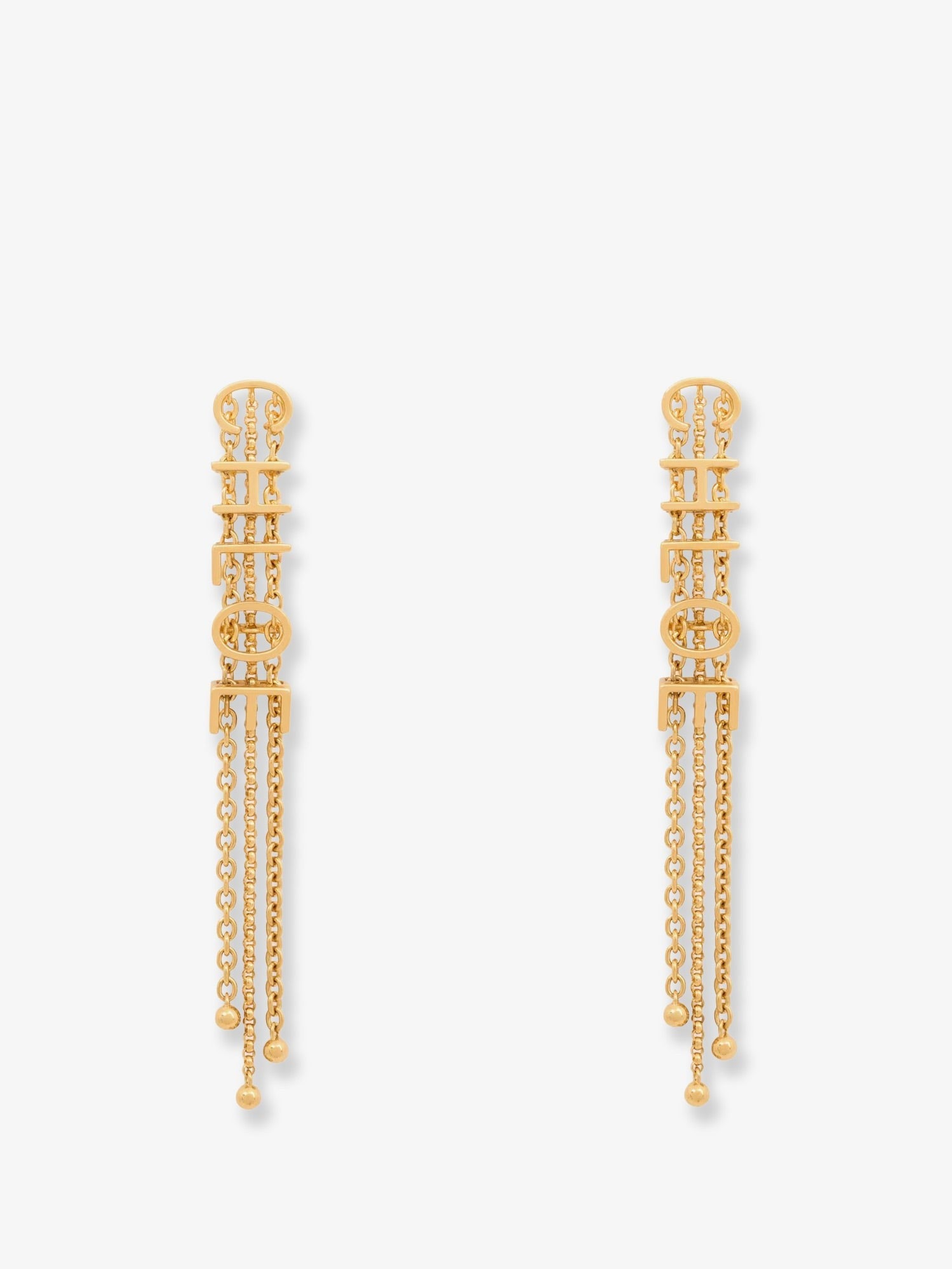 Chloé Women's Mini Belt Brass Earrings Gold