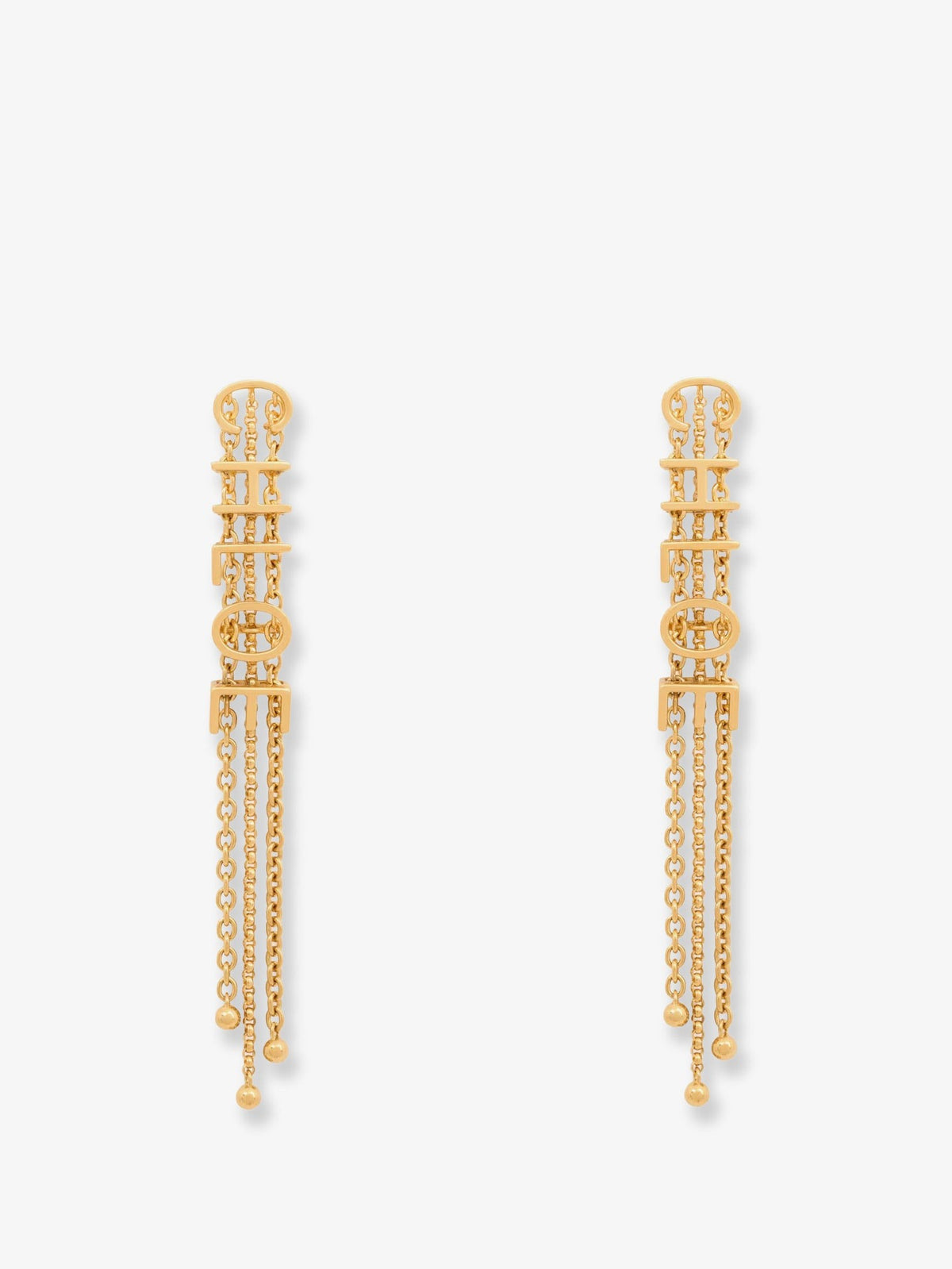 Chloé Women's Mini Belt Brass Earrings Gold