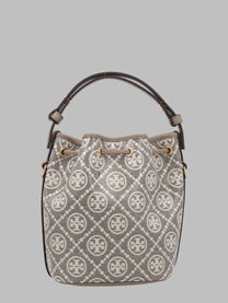Tory Burch Women's Mini Borsa Secchiello Monogram Beige