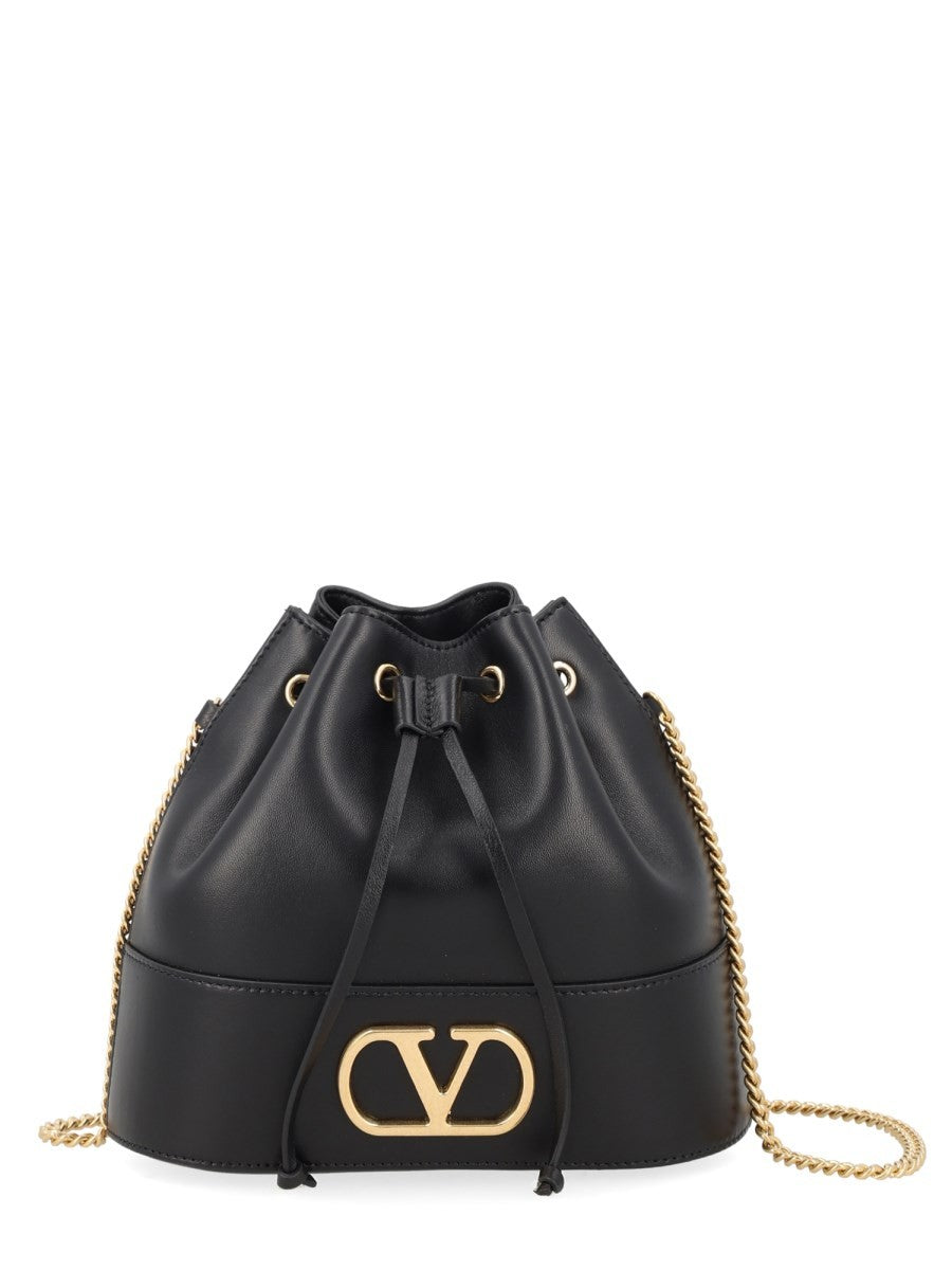 Valentino Women's Mini Borsa Secchiello Vlogo Signature Black