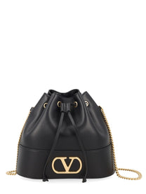 Valentino Women's Mini Borsa Secchiello Vlogo Signature Black