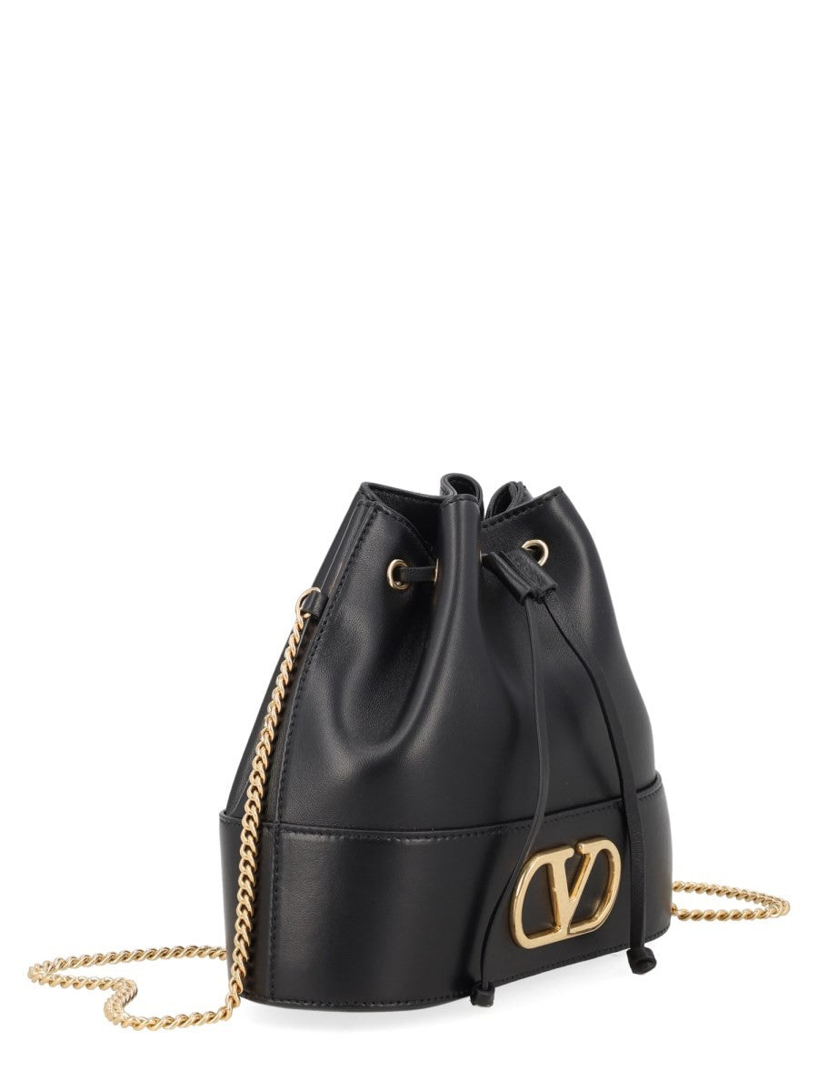 Valentino Women's Mini Borsa Secchiello Vlogo Signature Black
