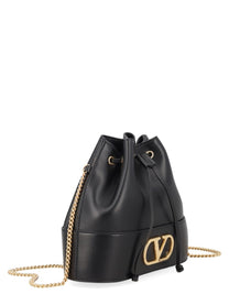 Valentino Women's Mini Borsa Secchiello Vlogo Signature Black