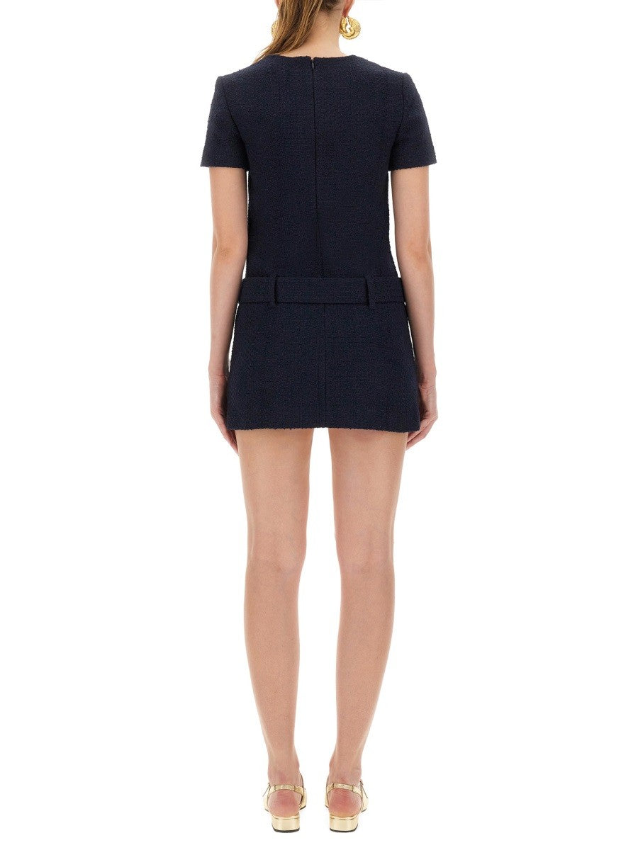 self-portrait Women's Mini Boucle Dress Blue self-portrait