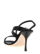 Roger Vivier Mini Bouquet Sandals Black, view 3