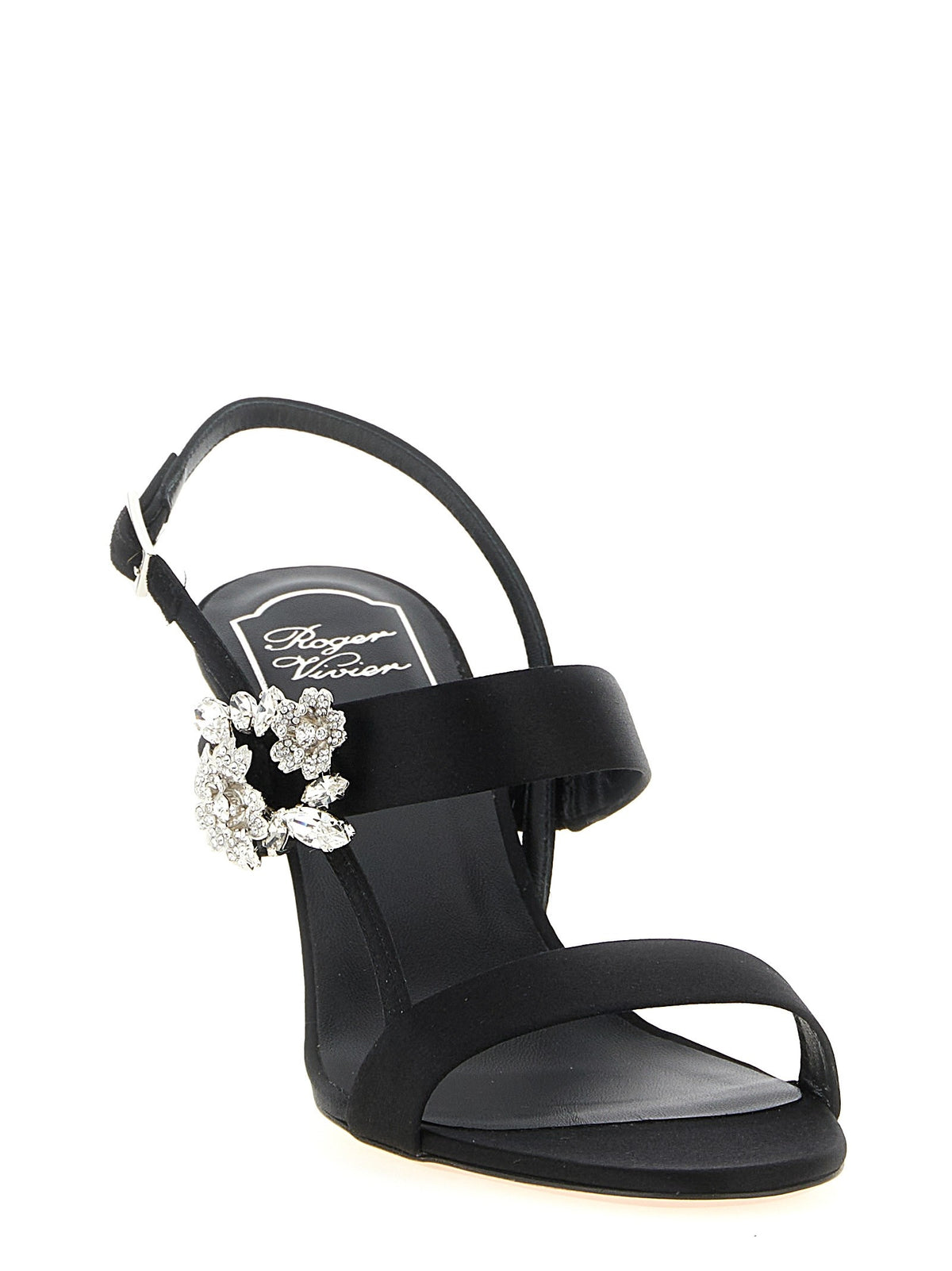 Roger Vivier Mini Bouquet Sandals Black, view 2