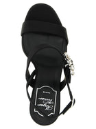 Roger Vivier Mini Bouquet Sandals Black, view 4