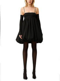 ROTATE Birger Christensen Women's Mini Bubble Dress Black