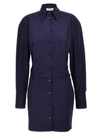 The Attico Mini Chemisier Dress Blue