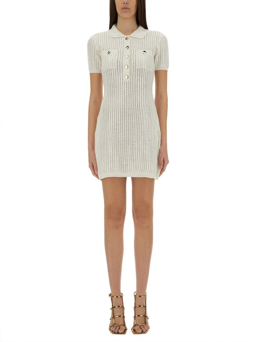 self-portrait Women's Mini Crochet Dress White self-portrait