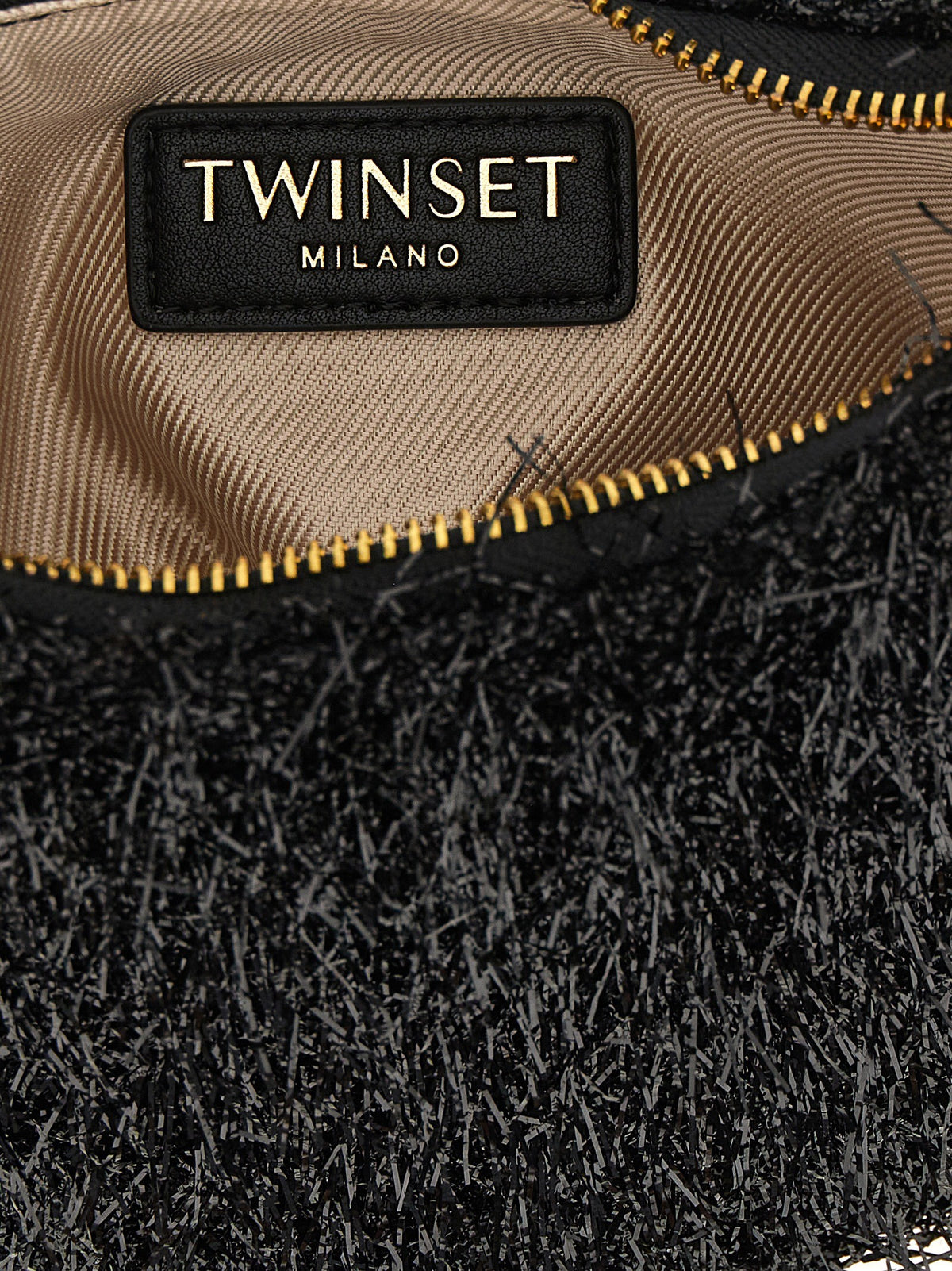 TWINSET Mini Croissant Handbag Black