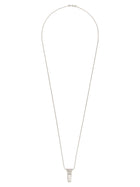 Rick Owens Mini Crystal Trunk Necklace Silver