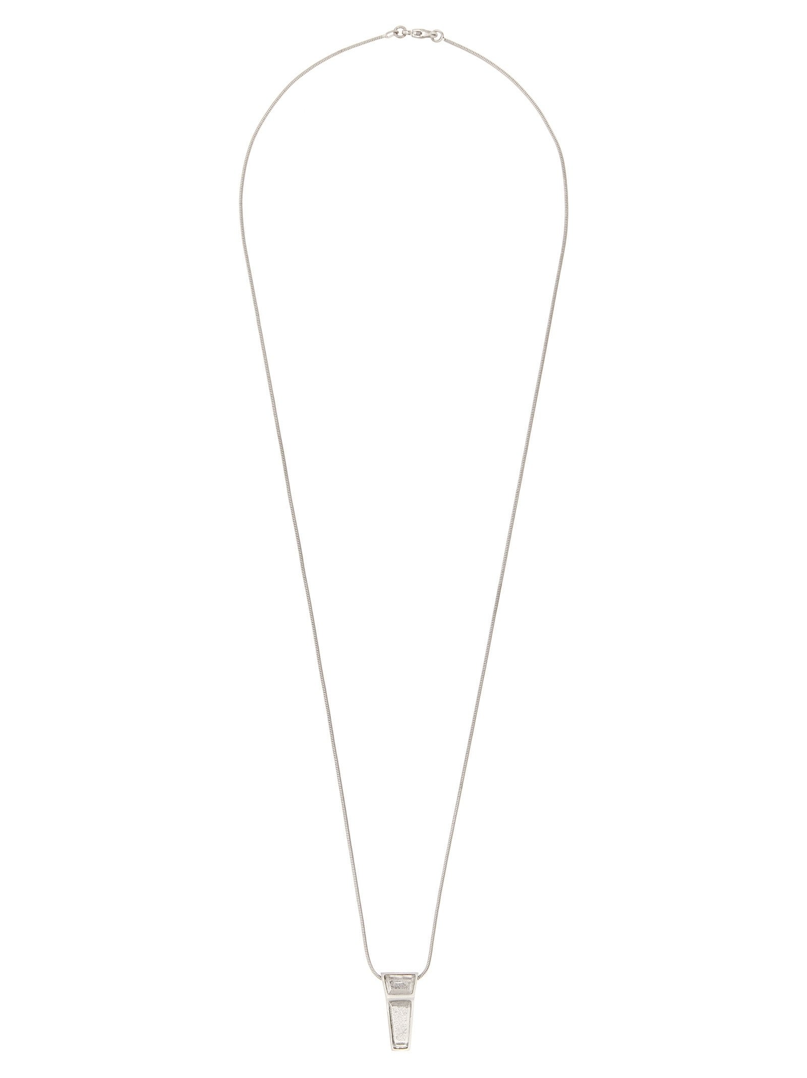 Rick Owens Mini Crystal Trunk Necklace Silver
