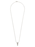 Rick Owens Mini Crystal Trunk Necklace Silver, view 2