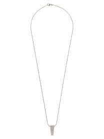 Rick Owens Mini Crystal Trunk Necklace Silver