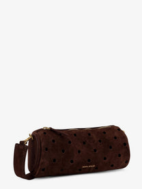 Manu Atelier Women's Mini Cylinder Suede Crossbody Bag Brown