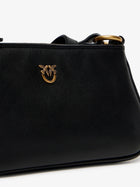 Pinko Women's Mini Half Moon Leather Crossbody Bag Black, view 5