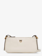 Pinko Women's Mini Half Moon Leather Crossbody Bag White