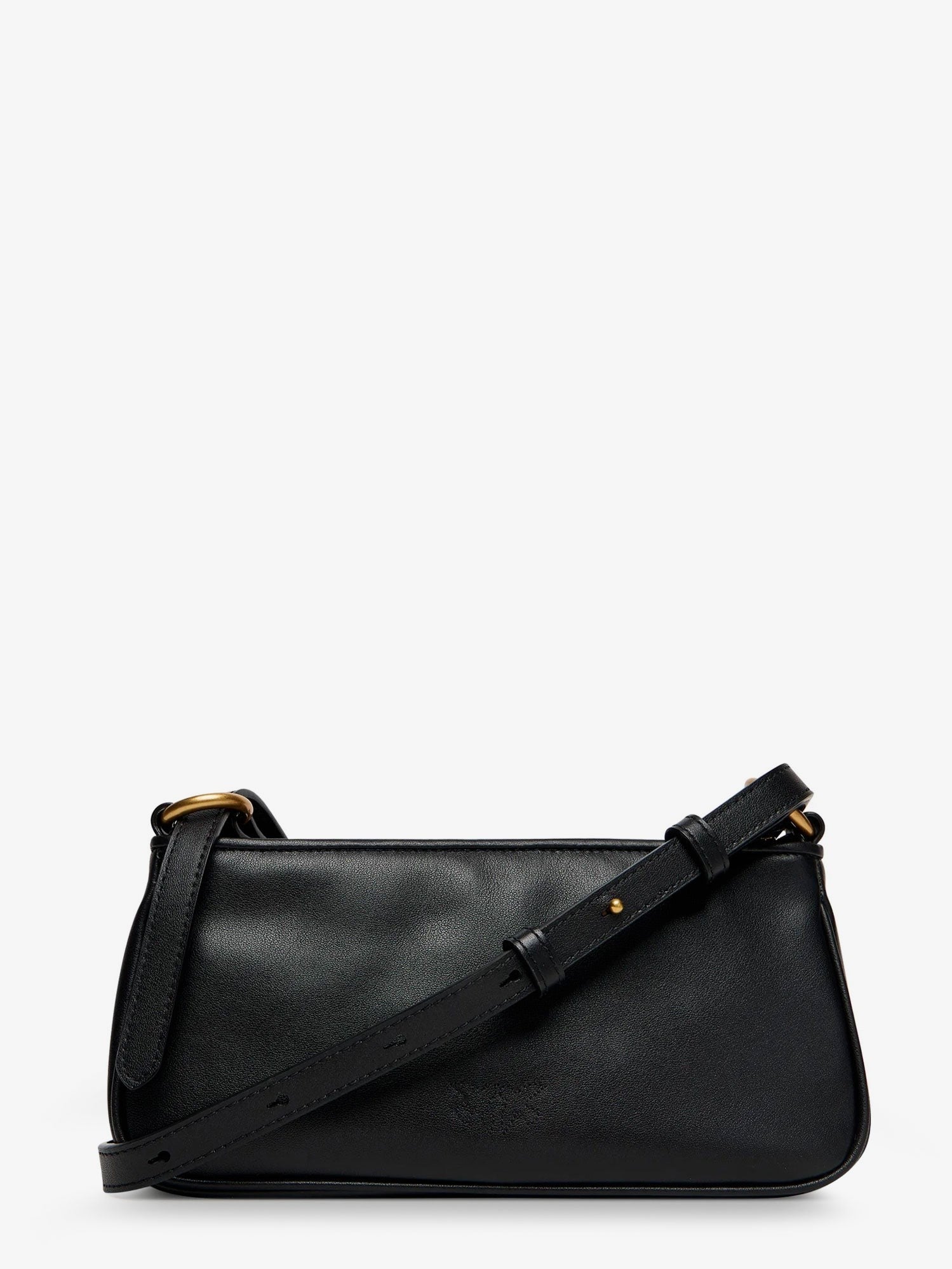 Pinko Women's Mini Half Moon Leather Crossbody Bag Black