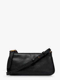Pinko Women's Mini Half Moon Leather Crossbody Bag Black
