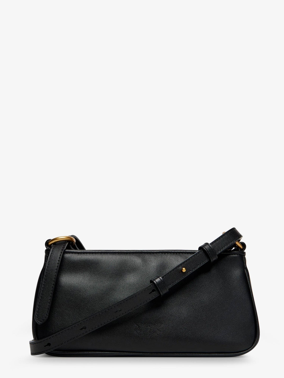 Pinko Women's Mini Half Moon Leather Crossbody Bag Black, view 2