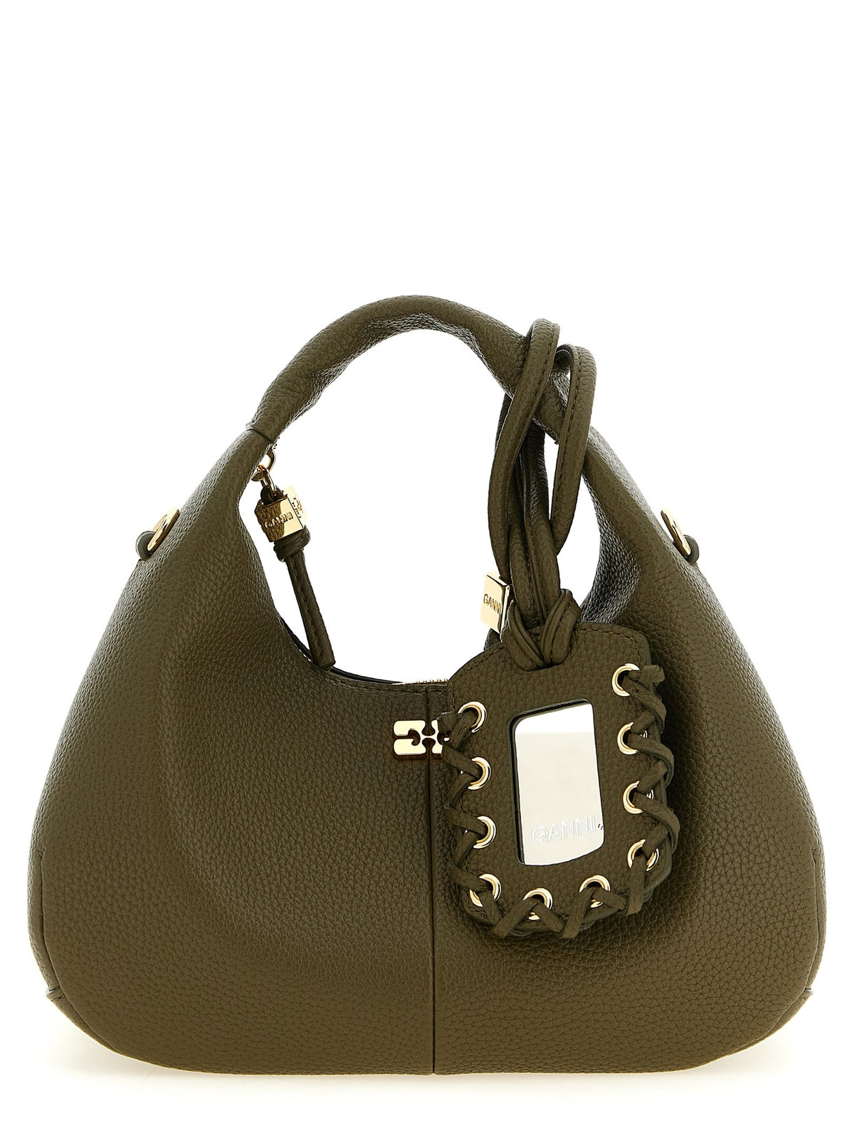 Ganni Mini Hobo Handbag Green