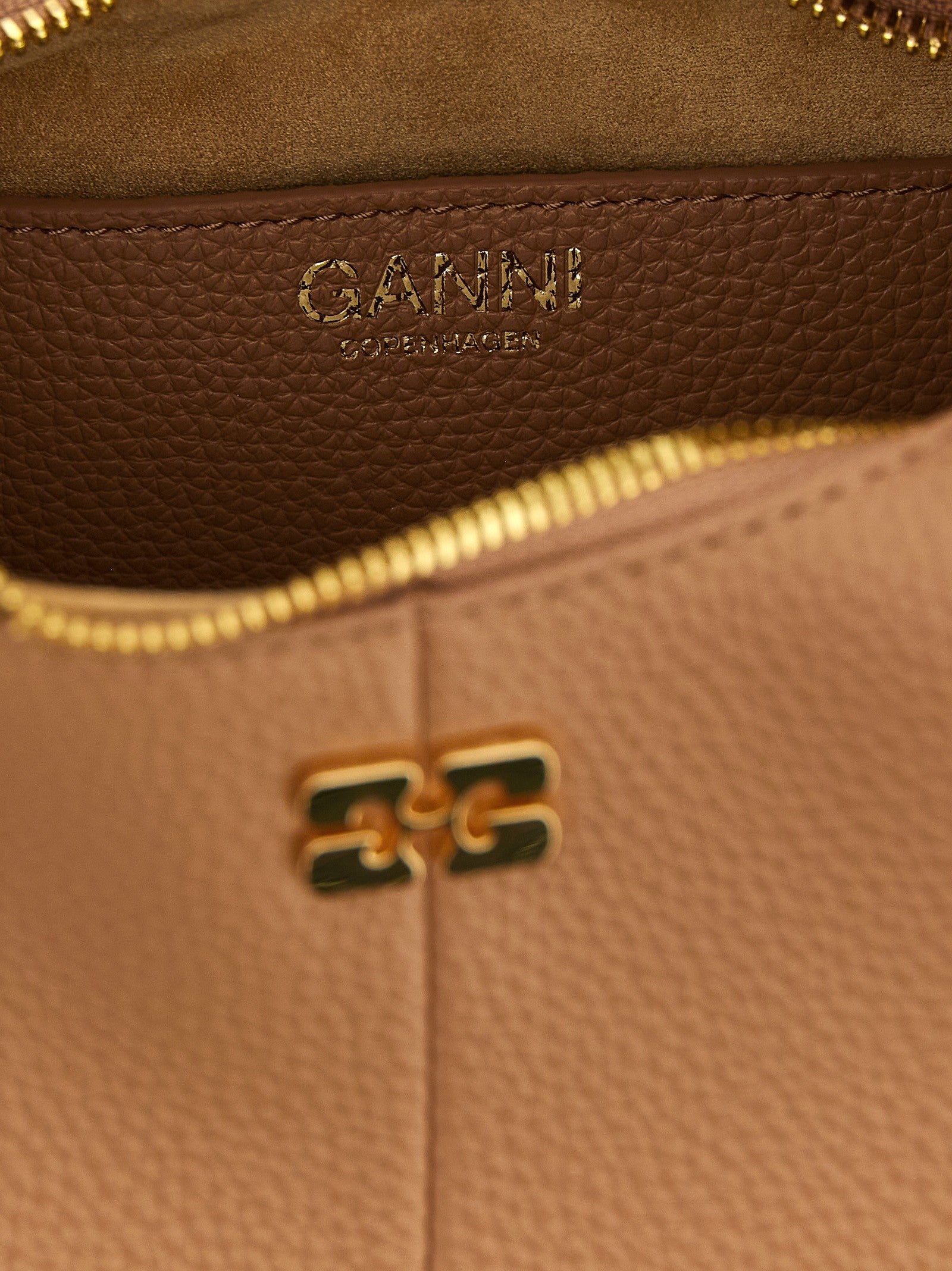 Ganni Mini Hobo Handbag Beige