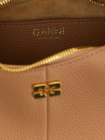 Ganni Mini Hobo Handbag Beige