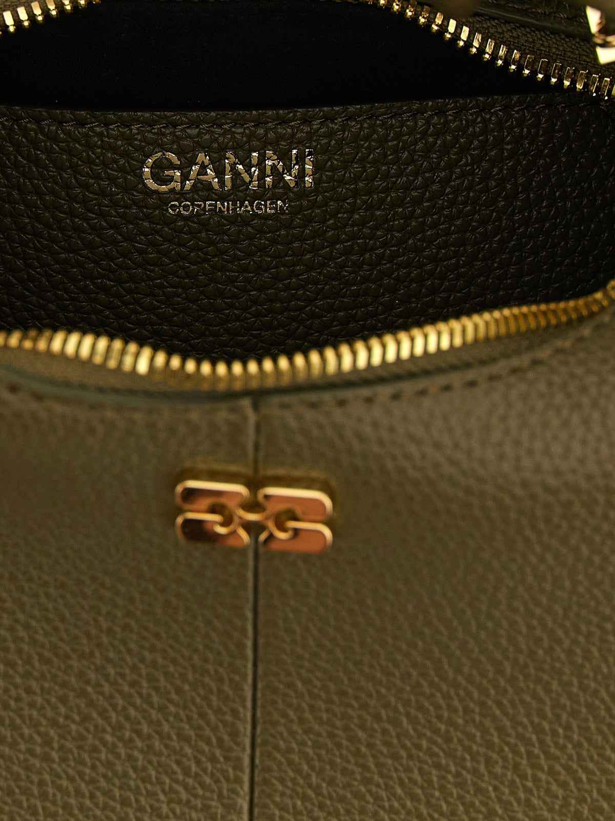 Ganni Mini Hobo Handbag Green