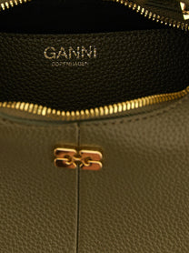 Ganni Mini Hobo Handbag Green
