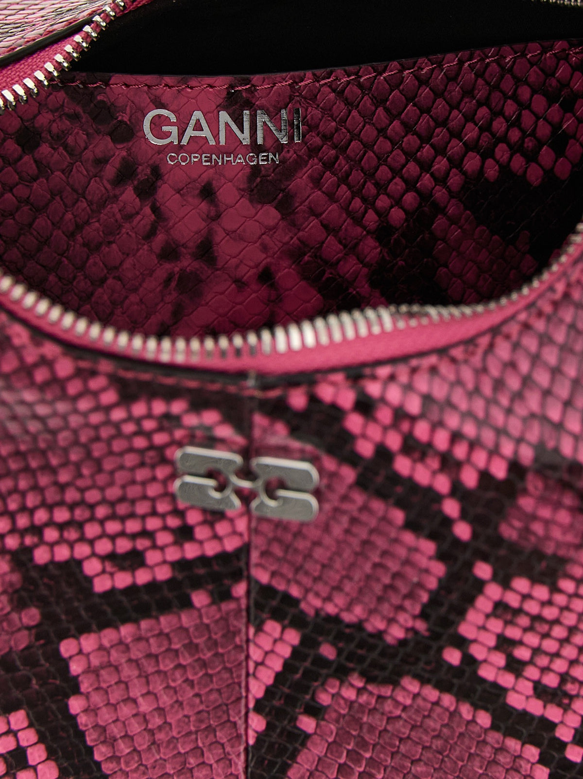 Ganni Mini Hobo Handbag Pink, view 4